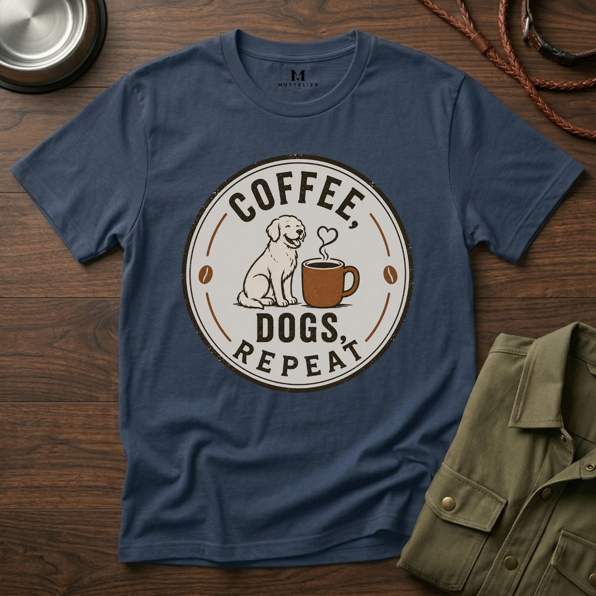 Coffee Dogs Repeat T-Shirt