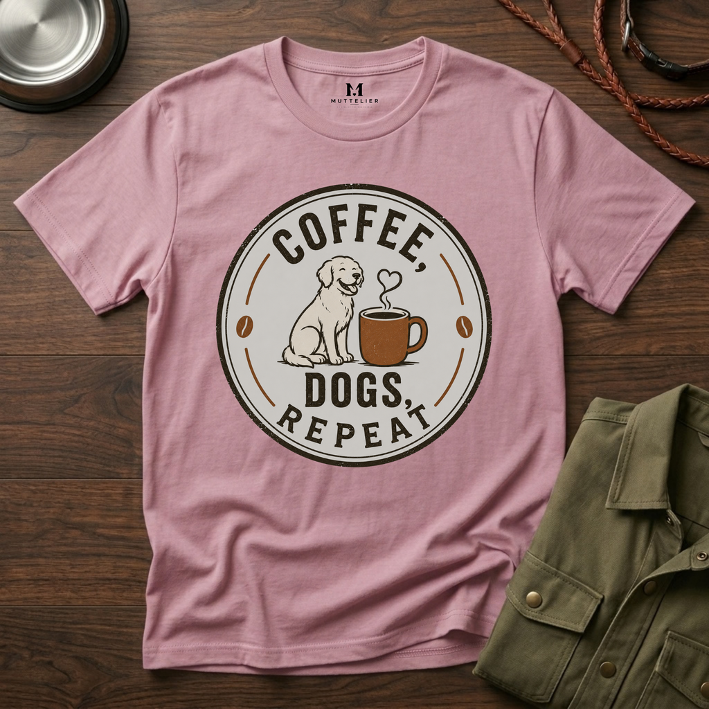 Coffee Dogs Repeat T-Shirt