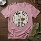 Coffee Dogs Repeat T-Shirt