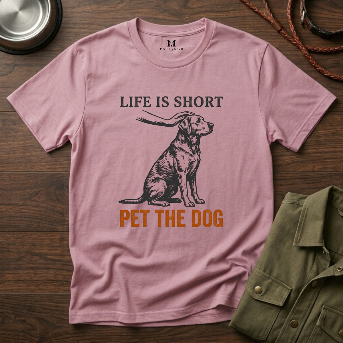 Life is Short Pet the Dog T-Shirt