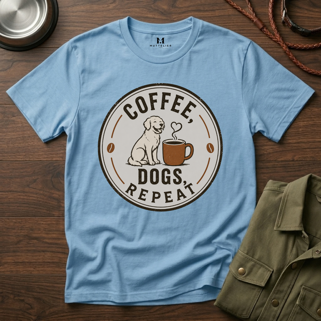 Coffee Dogs Repeat T-Shirt