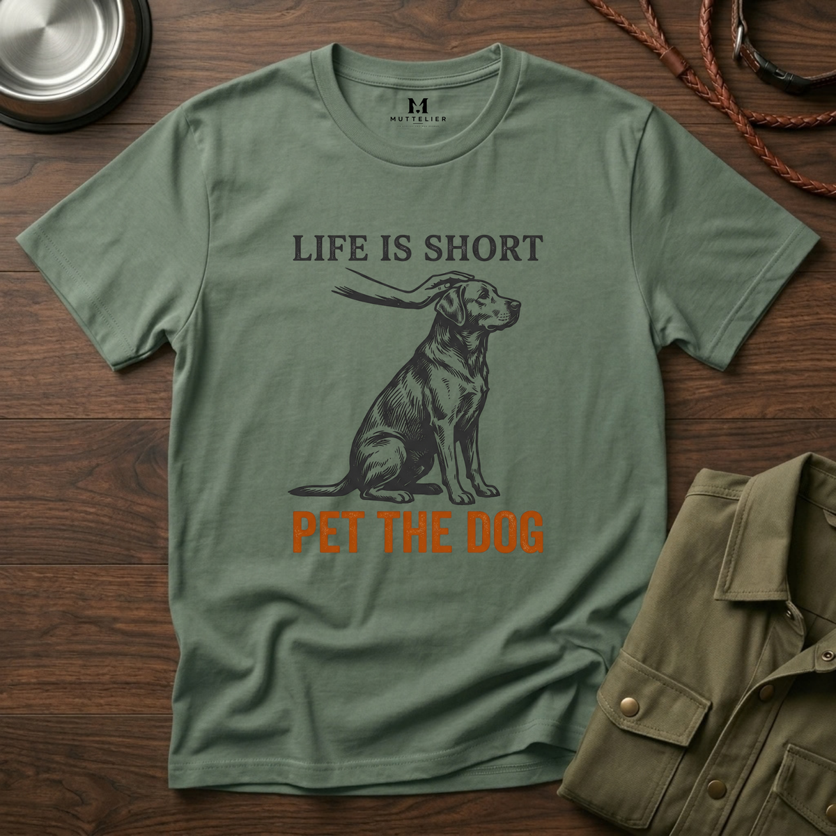 Life is Short Pet the Dog T-Shirt
