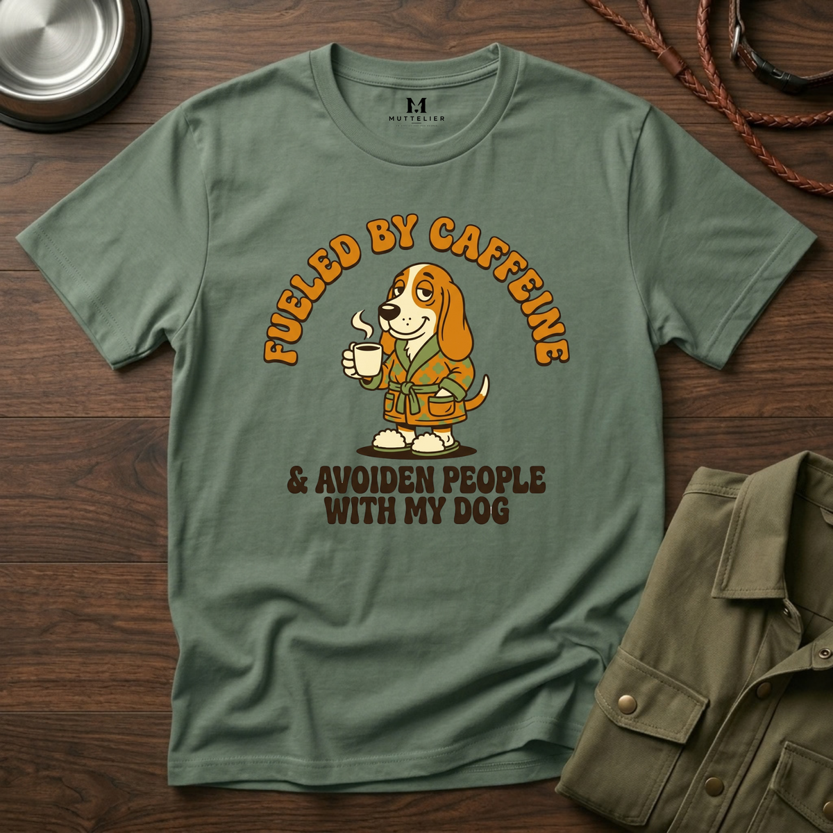 Caffeine and Avoiden People with my Dog T-Shirt