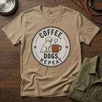 Coffee Dogs Repeat T-Shirt