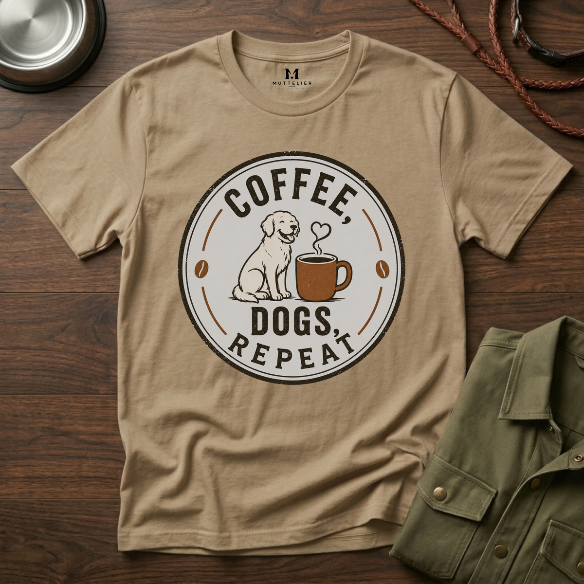 Coffee Dogs Repeat T-Shirt