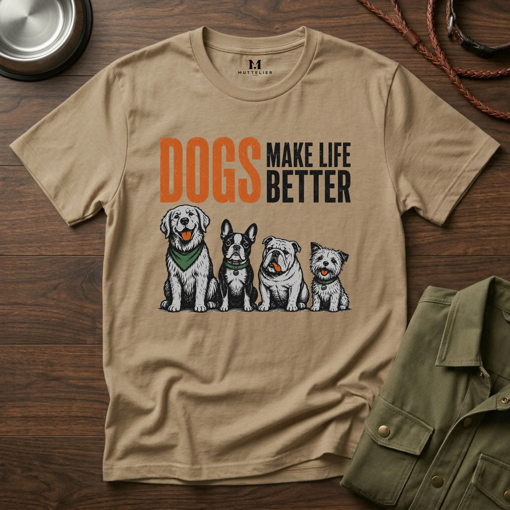 Dogs Make Life Better T-Shirt