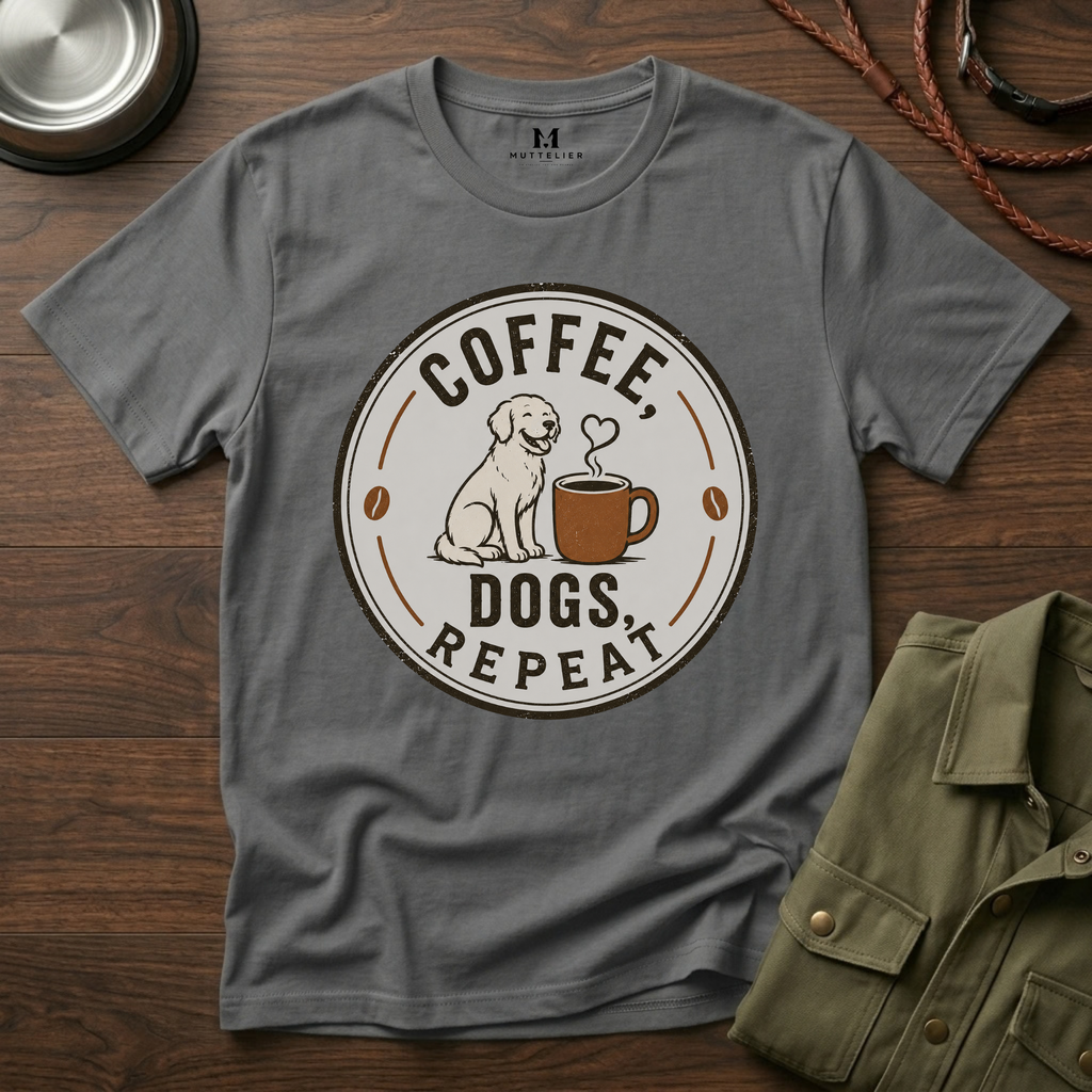 Coffee Dogs Repeat T-Shirt